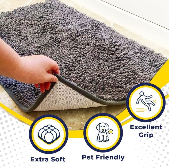PetStomp Mat® - Anti-Mud Dog Door Mat - Grey