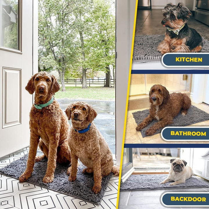 PetStomp Mat® - Anti-Mud Dog Door Mat - Grey